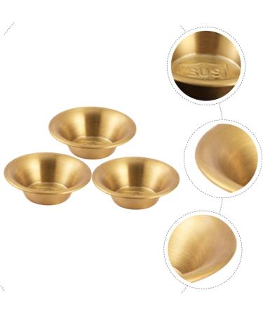 ABOOFAN 15 Pcs Western Restaurant Steak Sauce Dressing Cup Steak Seasonings Mini Containers Small Food Containers Seasoning Dishes Container for Food Stainless Steel Measuring Cup Dip 6.5X3.5X2CMx5pcs Goldenx5pcs - Buy Online on GoSupps.com