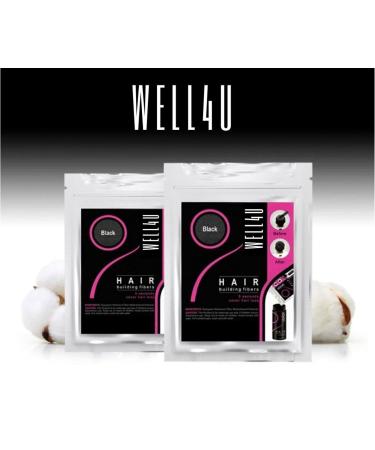 Well4u Micro Hair Fibers - Black Hair Powder for Thinning Hair (50g 50 Pack) - International Shipping Available - Buy Online on GoSupps.com