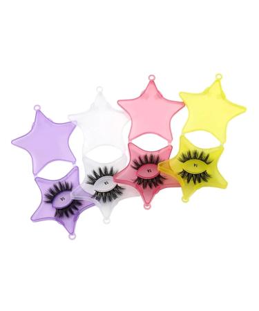 8Pcs Empty Plastic Lash Boxes Star Shape Eyelash Storage Box Travel Case 3D False Eyelashes Packaging Gift Boxes Holder Organizer for Women Girl Eyelash Storage and Packaging False Eyelashes 4 Colors
