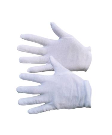 SANCNEE 12 Pairs Moisturizing Gloves, Soft White 100% Cotton Gloves for Dry Hands, Eczema, Medium Medium (12 Pair)