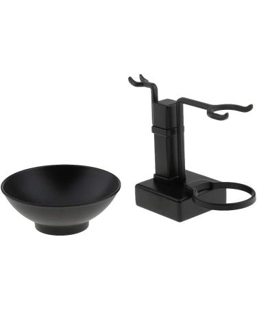 Haude Metal Shaving Stand for Men - Black Barber Shaving Brush Holder & Soap Dish | Premium Bathroom Accessory - Buy Online on GoSupps.com