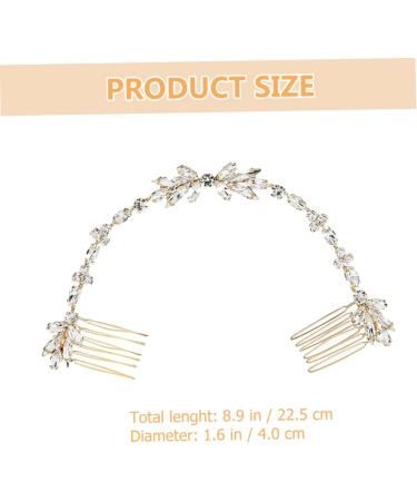 Angoily Bridal Wedding Comb Styling Comb Womens Hair Clips Accessories for Hair Bridal Hair Vines Hair Styling Accessories Hair Comb Blush Gold Hairpieces Zircon Soft Chain Bride Modeling - Buy Online on GoSupps.com