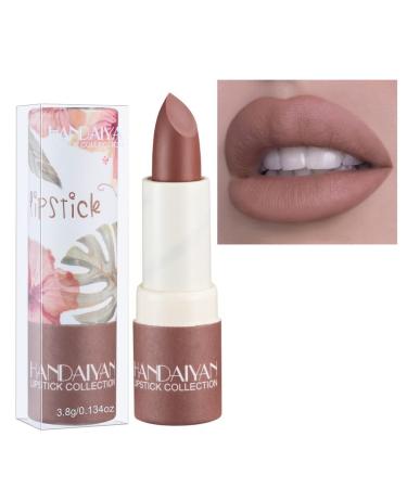 AKARY Matte Nude Lipstick  Bold & Intense Nudes Paper Tube Lipsticks Smooth Velvety Lip Gloss  Long Lasting Lip Stick Non-Stick Cup Not Fade Nude Lip Stick  Senior Matte Lip Makeup Gifts for Women and Girls 05 Amber