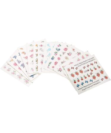 DIY Decals- 50 Sheets Mixed Flower Butterfly Cartoon Nail Art Water Transfer Sticker Nail DIY Decals(BLE) - Buy Online on GoSupps.com