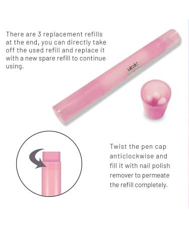 Buy 2 Cotton Tip Nail Remover Pens - DIY Nail Polish Correction with 6 Replaceable Tips | International Shipping Available - Buy Online on GoSupps.com