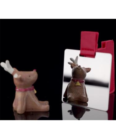 Lixiaoman High-Definition Stainless Steel Beauty Mirror with Leather Cover - Yellow - Buy Online on GoSupps.com