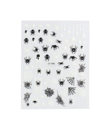 Halloween Nail Sticker Adhesive 3D Luminous Little Monster Nail Art Accessories for Women Style1.