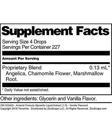Vanilla Flavored Antacid Formula Glycerite Liquid Extract (1 oz) - ZIN 523433 - Buy Online on GoSupps.com