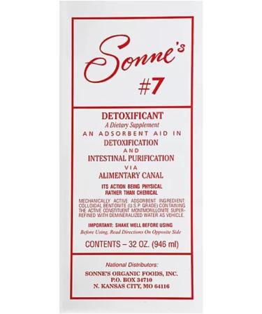 Sonne's Bentonite Clay 7 Detox Liquid 32 oz - Natural Hydrating Cleanser - Buy Online on GoSupps.com