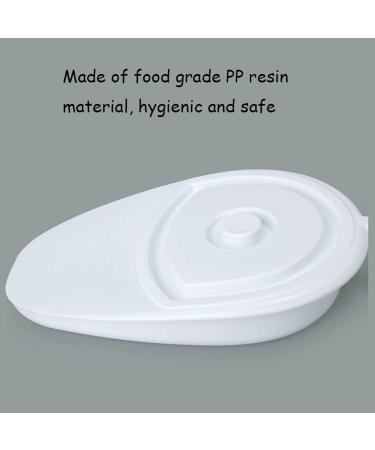 Bedpan with Lid & Handle Firm Thick Stable PP Bedpan Portable Bed Pans for Bedridden Patient for Men and Women - Buy Online on GoSupps.com