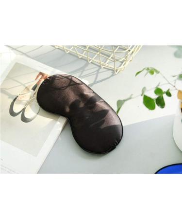 Silk Sleep Mask for Men and Women - Soft & Comfortable Night Eye Mask - Breathable & Lightweight - Perfect for Sleeping & Travel - Black - Buy Online on GoSupps.com