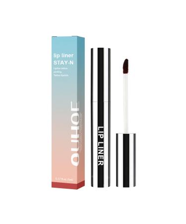 Removable lip liner waterproof upholstery lip contour pencil long-lasting removable lip liner that does not remove the lip make-up (Wine Red)