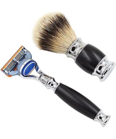 Buy HRTC Men's Rasier Brushes Set - Fashionable Silberspitz Dachshaar Razor Brush & Holder Bowl (10x16.5cm) | International Shipping Available - Buy Online on GoSupps.com