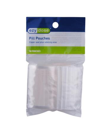 Ezy Dose Pill Packs | Pill and Vitamin Organizer Pouches | 50 Count | Disposable