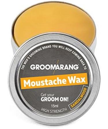 Groomarang Extra Strong Sandalwood Beard Wax 15ml - 100% Natural & Organic Hair Care - Buy Online on GoSupps.com