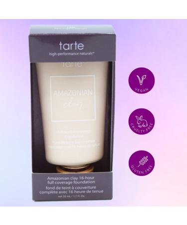 Tarte Amazonian Clay 16-Hour Full Coverage Foundation 18B - Fair Light Beige - Buy Online on GoSupps.com