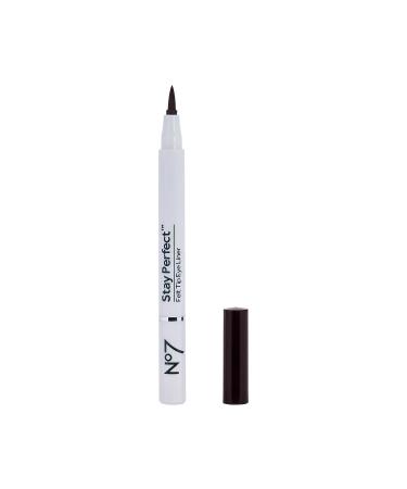 No7 Stay Precise Felt Tip Eye Liner - Brown | Precision Tip Liquid Eyeliner for Cat Eye Look - Long Lasting & Easy to Use (1.6g) - Buy Online on GoSupps.com