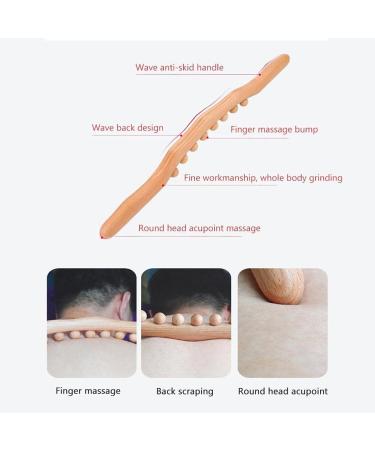 Mgizljj Wooden Massage Roller - Premium Beech Wood Full-Body Meridian Massage Rod for Muscle Relaxation & Health - Buy Online on GoSupps.com
