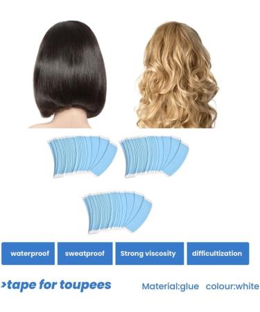 Carriere 108Pc/Lot Fixed Hair Double Tape Wig Adhesive Extended Hair Strip Waterproof for Toupee Lace Wig Film with Slitting Line Easy to Use Fine Workmanship - Buy Online on GoSupps.com