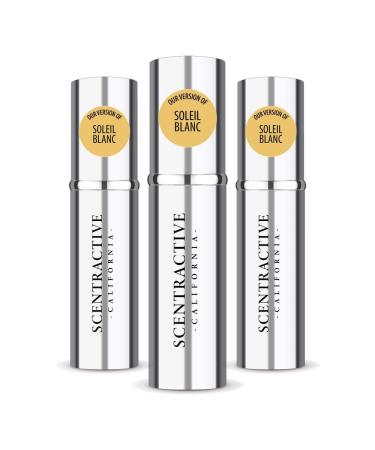 CA Perfume Impression of T. Ford Soleil Blanc For Women & Men Replica Version Fragrance Dupes Concentrated Long Lasting Eau de Parfum Spray Refillable Atomizer Bottle 0.17 Fl Oz/5ml-X3 T. FORD SOLEIL BLANC IMPRESSION 0.51 Fl Oz (Pack of 1)