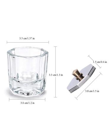 EBANKU Nail Crystal Glass Bowl Set - 2 Pack Liquid & Powder Mixing Dappen Bowls with Stainless Steel Lid | Professional Nail Art Tools for Perfect Manicures - Buy Online on GoSupps.com