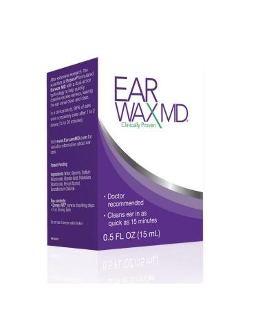 EARWAX MD KIT Ear Wax Removal Kit and Ear Cleaning Tool Includes Ear Wax Dissolving Drops and Rinsing Bulb