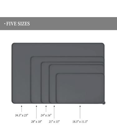 Reopet Silicone Feed Mats for Pets | Waterproof Dog & Cat Mats with Elevated Edges - 60x40 cm (Pack of 1) | International Shipping Available - Buy Online on GoSupps.com