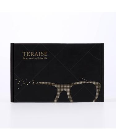 Teraise Reading Glasses for Men & Women - Anti-Blue Light Stylish Comfortable & Robust Computer Glasses with Feather Hinge | 1.0x Full Frame Black - Buy Online on GoSupps.com