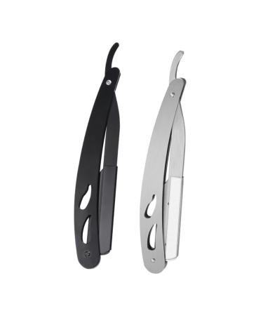 Angoily 2st vintage razor keeper razor plane holder razor plane stand manual shaving lady shaver razor holder face beard ma razor man stainless steel