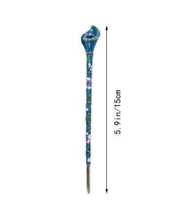 Buy Chinese Rhinestone Hair Stick | Peacock Blue Hairpin & Chopstick for Elegant Chignons | International Shipping Available - Buy Online on GoSupps.com