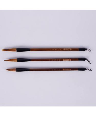 Hbasyp Chinese Traditional Calligraphy Brush Set - Wolf Hair/Sumi Drawing/Painting Set - Small Brown Box - Buy Online on GoSupps.com