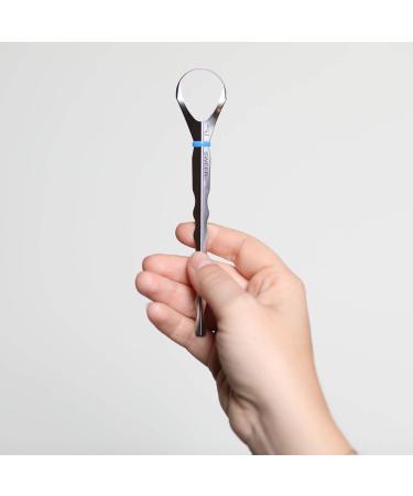 Medical Grade Stainless Steel Tongue Sweeper Model T Cleaner - 2 Pack, Wider Cleaning Head, Reduce Bad Breath & Improve Taste, Dishwasher Safe - Buy Online on GoSupps.com