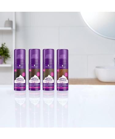 Schwarzkopf - Temporary Mousse Hair Color - Natural Shine and Highlights - Volume Effect - Perfect Mousse 3in1 - Brown 4-0 - Buy Online on GoSupps.com