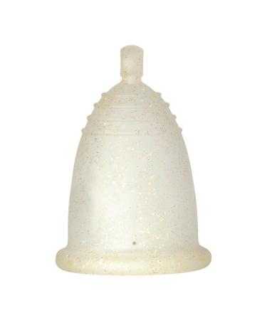Me Luna Menstrual Cup Sport Ball Gold Glitter Size M