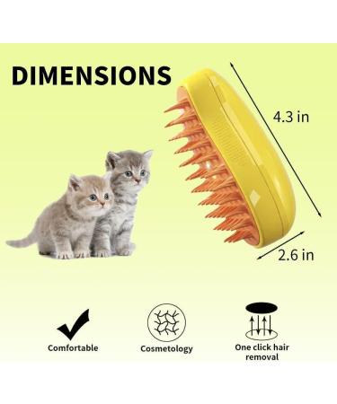 AIWEIYER 3 In1 Steamy Cat Brush - Self Cleaning Ste-am Cat Brush Multifunctional Cat Grooming Brush Pet Hair Removal Comb (green) - Buy Online on GoSupps.com