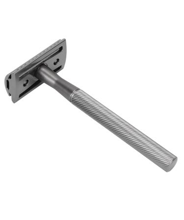 Professional Reusable Security Razor for Men Eco-Friendly Double-Edged Blade Kit with Stand | Portable Zinc Alloy Metal Brass (Black) - Buy Online on GoSupps.com
