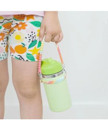 Portable Body Silicone Water Bottle Holder - Carriage Strap & Kettle Keeper for Camping Hiking & Outdoor Activities - Pink Yellow & White - Buy Online on GoSupps.com