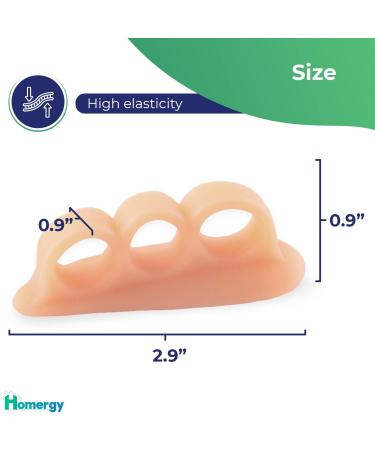 Hammer Toe Straightener & Corrector for Women and Men - Gel Separators for Overlapping Toes - Splint Cushion to Correct Toes - 4 Pack Beige - Buy Online on GoSupps.com