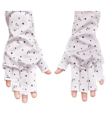 Moisturising Gloves UPF 50+ Manicure Gloves Anti UV Shield Gloves for Gel Nail Lamp Nail Art Fingerless Glove for Manicure Dryer Long 11.5x40 cm
