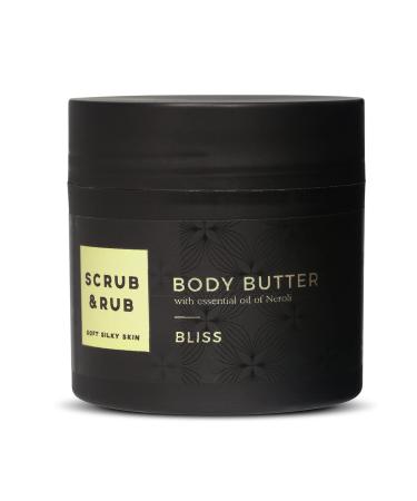 Scrub & Rub Body Butter Bliss - Neroli Oil | Cocoa Butter & Coconut Oil | 200ml | Body Butter | Silky Smooth Skin | Contains Extremely Nourishing Properties |
