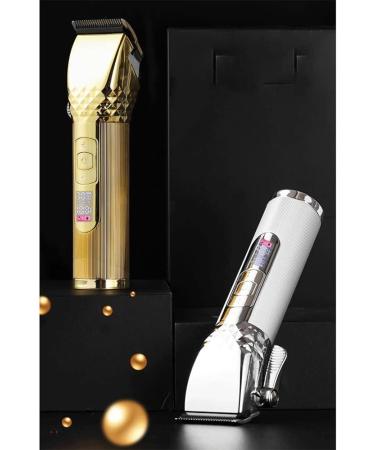 Men Rechargeable Hair Trimmer Cordless HairTrimmer Metal Liquid Crystal Digital Display HairTrimmer Gold - Buy Online on GoSupps.com