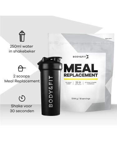 Body Fit Body & Fit Low Calorie Meal Replacement Meal Replacement Meal Shake Whey and Milk Protein Weight Loss Shake Vanilla 1044 grams 18 shakes - Buy Online on GoSupps.com