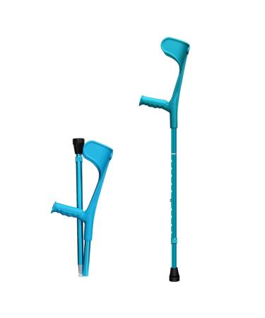 Forearm Crutches Adult Ergonomic Adjustable Heavy Duty Non-Slip Open Cuff Crutches Aluminum Alloy Folding Lightweight Crutches Black/Pink/Blue 2 Units Decorate Lucky Star