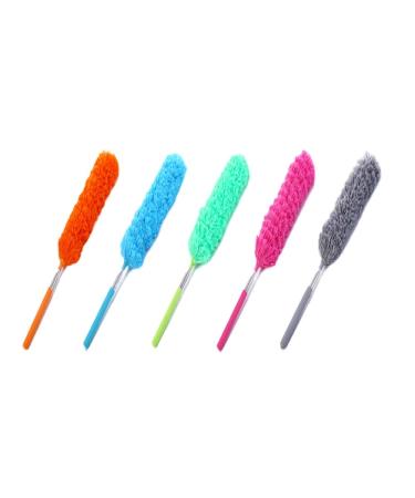 yuoseg 5Pcs Duster Household Cleaning Roof and Ceiling Cobweb Dust Removal Artifact Multi-Color Telescopic Duster