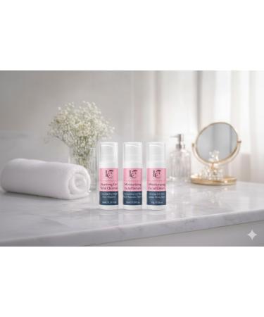 LED Mask Therapy Essentials Set Facial Cleanser Gel Serum & Cream Set Hydrating Firming & Pore-Minimizing Skincare Trio Moisturizing Anti-Aging Suitable for All Skin Types - Buy Online on GoSupps.com