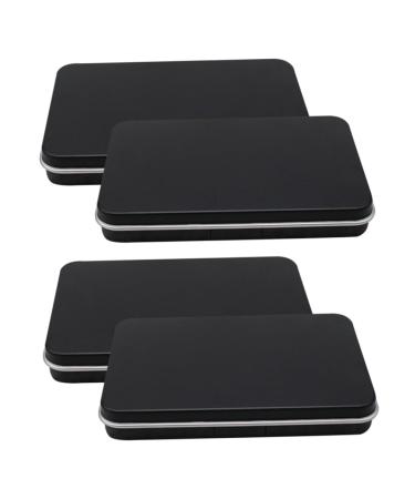 DOITOOL 4 Pcs Eyeshadow Travel Supplies Matte Blush Makeup Boxes with Mirror Storage Box Empty Box Mix