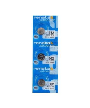 #362 Renata Watch Batteries 3Pcs 3 Count (Pack of 1)