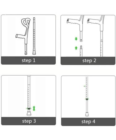 VISIONU Lightweight Foldable Forearm Crutch | Aluminum Walking Stick | Height Adjustable Ergonomic Handle | Comfortable Grip | Red - Buy Online on GoSupps.com