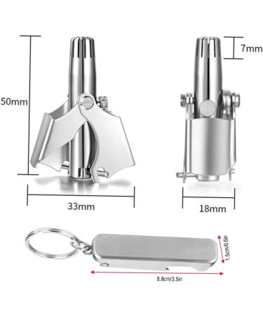 FRCOLOR Nose Hair Scissors & Trimmer Set - Portable Nose Hair Grooming Kit for Men - Durable & Washable Nose Hair Clippers - 2 Piece Silver Set - Buy Online on GoSupps.com