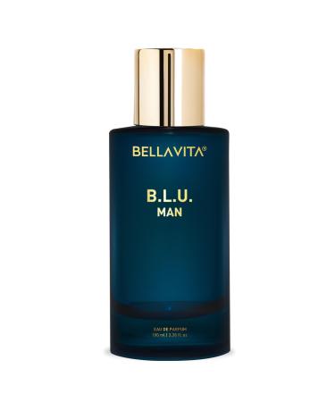 Be.lla Vi.ta Lu.xu.ry B.L.U Men Eau De Parfum Liquid Perfume with Lemon Apple Musk|Fresh Refreshing Energising Long Lasting Edp Fragrance Scent 100Ml